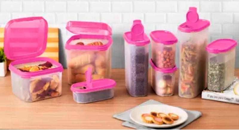 Tupperware Jogo de Pote de Cozinha Mantimentos Hermético - Modulares Oval e Classic 8 peças Imagem de Tupperware Jogo de Pote de Cozinha Mantimentos Hermético - Modulares Oval e Classic 8 peças