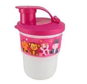 Imagem de Tupperware Kit Infantil Copo Com Bico + Snack Rosa.