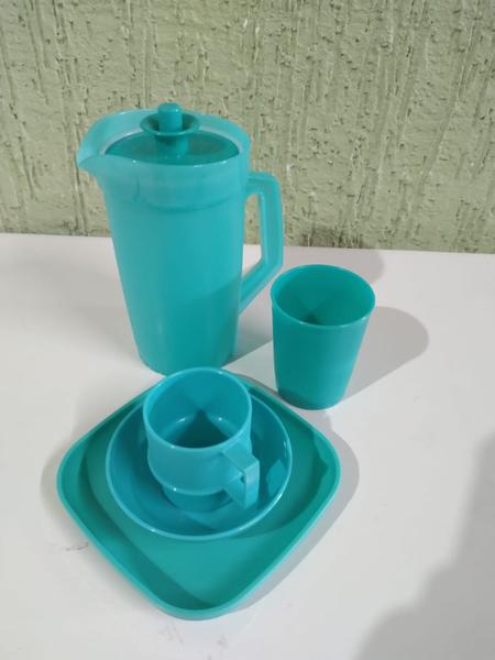 Tupperware Kit Infantil Miniaturas Verde Agua 5 Peças Imagem de Tupperware Kit Infantil Miniaturas Verde Agua 5 Peças