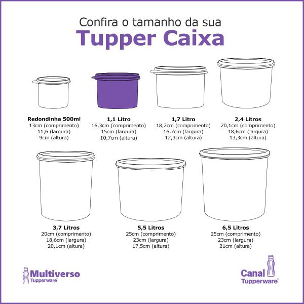 Imagem de Tupperware Original Caixa 1,1l Mantimento Tampa Hermética