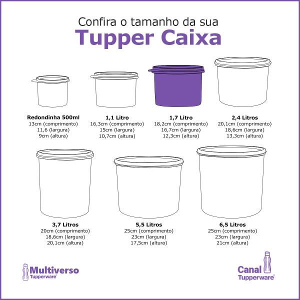 Imagem de Tupperware Original Caixa 1,7l Mantimento Tampa Hermética