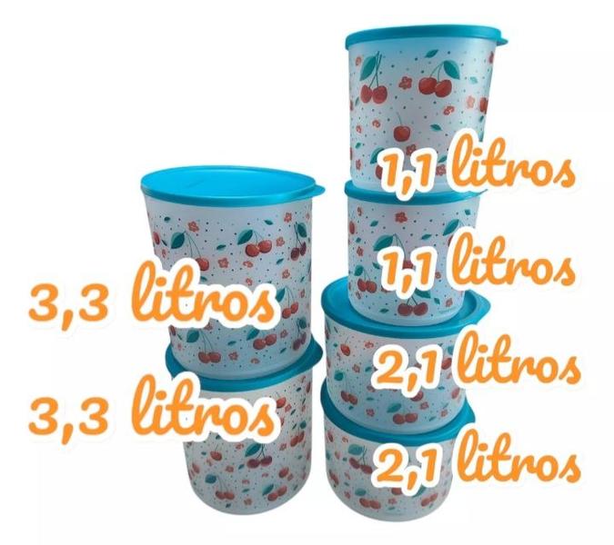 Imagem de Tupperware Pda/Bea Refri Line Cerejas Com 6 Peças. 