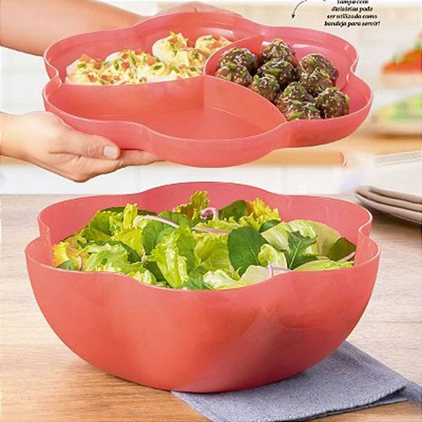 Imagem de  tupperware petisqueira big tigela floresta 5,6 l vermelha 