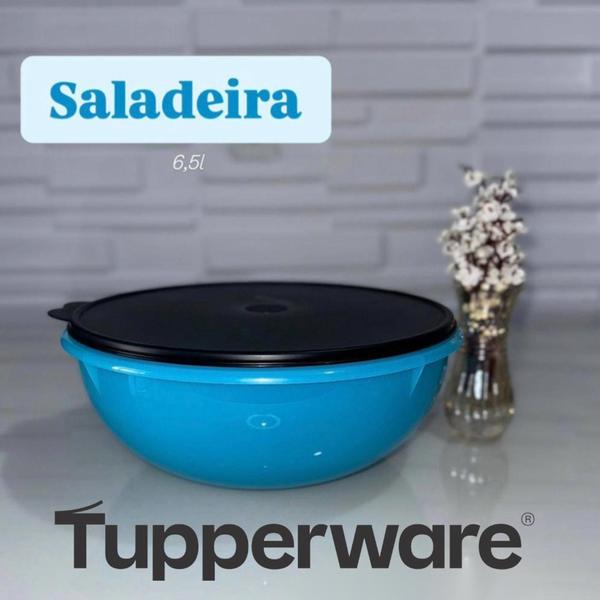 Imagem de Tupperware tigela saladeira azul 6.5 litros