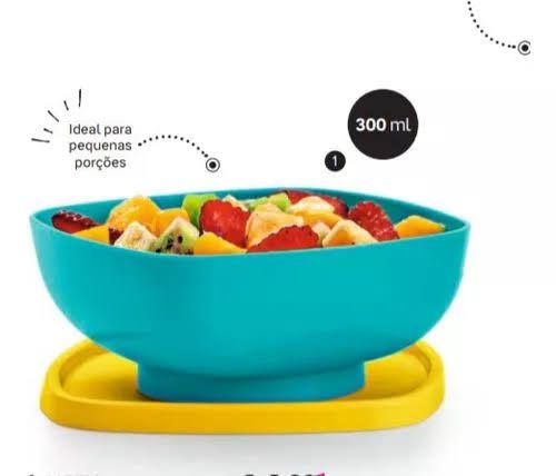 Imagem de Tupperware  Tigelinha infantil 300ml Cores Cor Azul e Amarelo. 