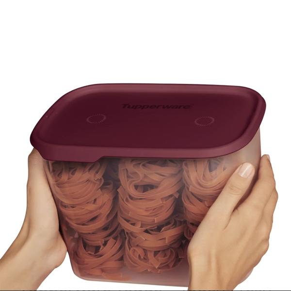 Imagem de Tupperware Toque + Touch Fresh Retangular 4,4 Litros Marsala Translúcido