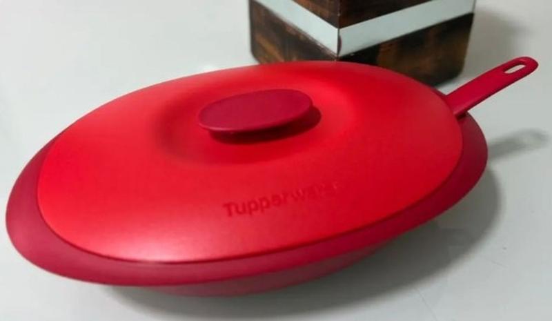 Imagem de Tupperware Travessa Mágica Geométrica 1,1 litro + Colher Vermelho