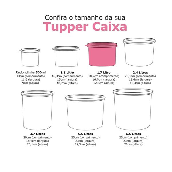 Imagem de Tupperware Tupper Caixa Tapioca 1,6kg Linha PB 1,7l