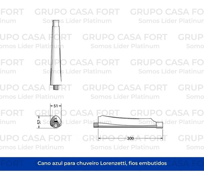 Imagem de Turbo Azul Para Chuveiro Lorenzetti Fios Embutidos 