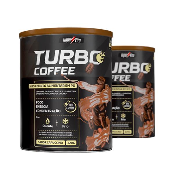 Imagem de Turbo Coffee Hipervita Suplemento 220g Cafe Energetico Turbo Suplemento Cafe