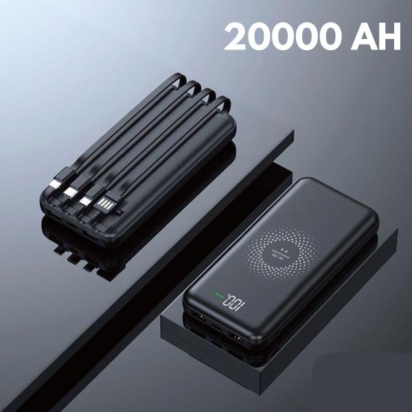 Turbo Power Bank Universal 20.000mAh Portátil - King Imagem de Turbo Power Bank Universal 20.000mAh Portátil