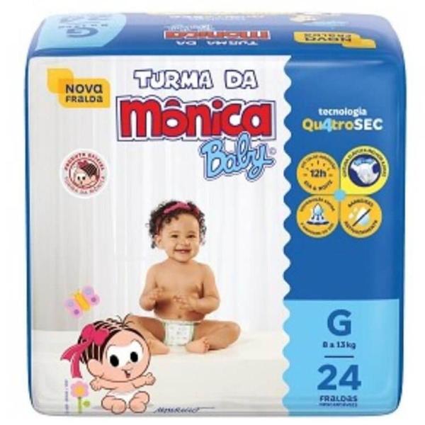 Imagem de Turma Da Mônica Baby Fralda Jumbo Tam G Com 24 Un