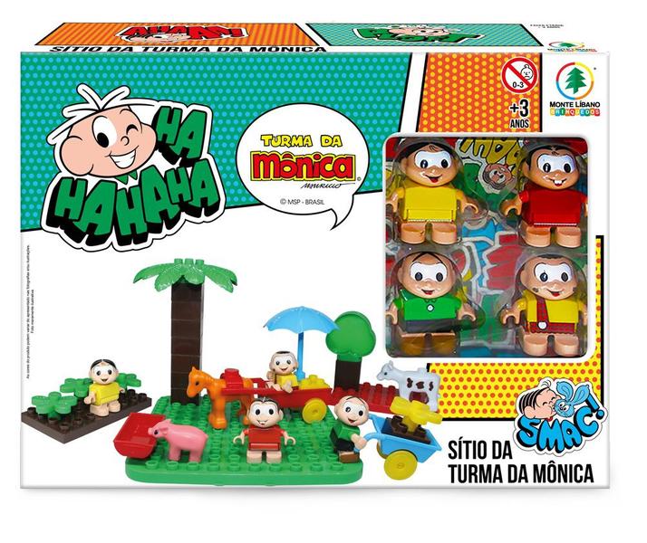 Turma da mônica Blocos de Montar brinquedo Monte Líbano - infantil didático encaixe legos Imagem de Turma da mônica Blocos de Montar brinquedo Monte Líbano