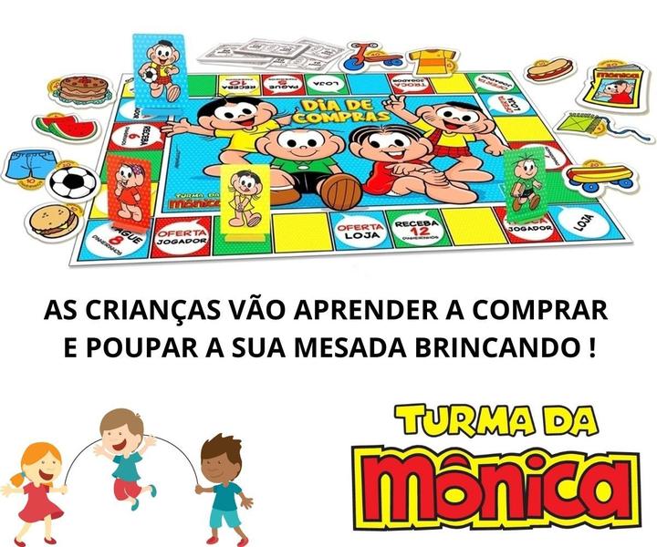 Imagem de Turma Da Mônica Jogo De Tabuleiro Infantil Dia De Compras Educação Financeira