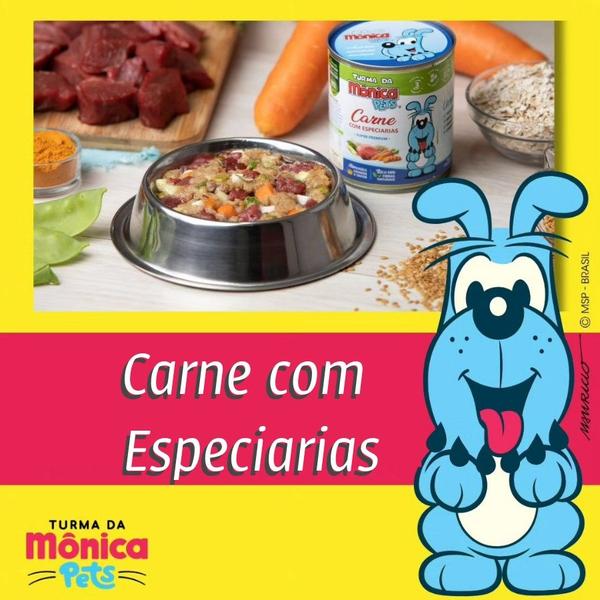 Imagem de Turma da mônica pet lata carne c/ especiarias 280gr cães