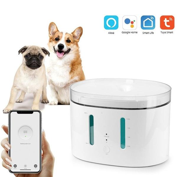 Imagem de Tuya Intelligent Cat Water Fountain Dog Water Dispenser Automatic Remote Drinker Pet Drinking Filters Feeder Motion Sensor Controle remoto inteligente