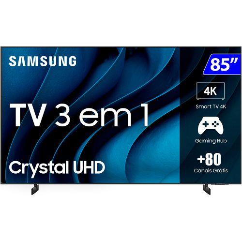 Tv 85p samsung crystal smart 4k comando voz