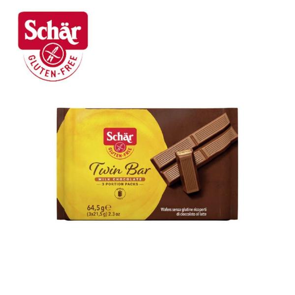 Imagem de Twin bar wafer coberto e recheado Schar 64,5g