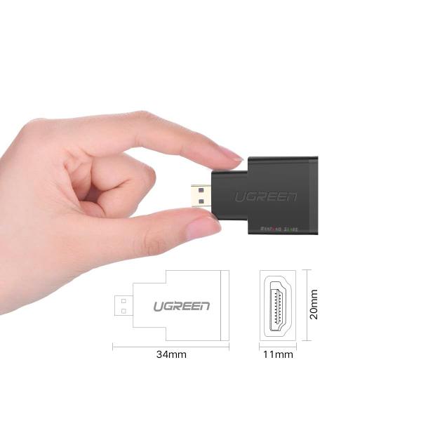 Imagem de Ugreen Adaptador Micro HDMI Macho Para HDMI 2.0 Femea 4K60Hz