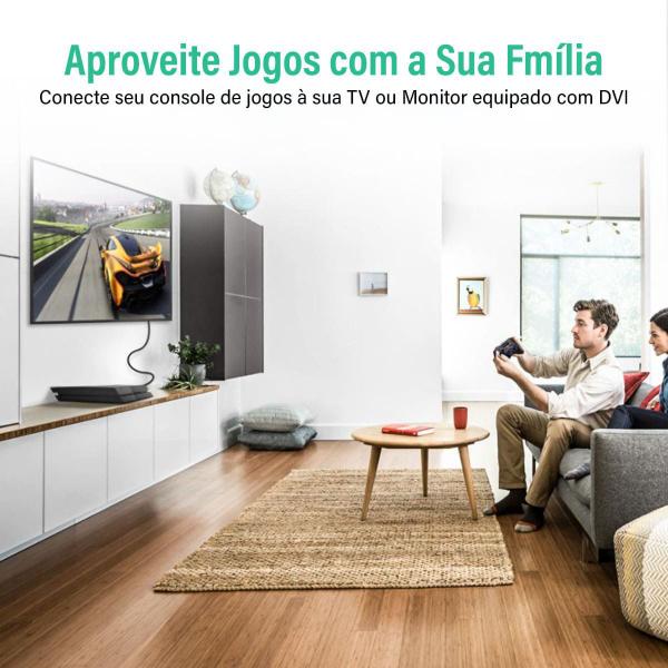 Imagem de Ugreen Cabo Hdmi Macho Dvi D Macho 24+1 Blindado 5m