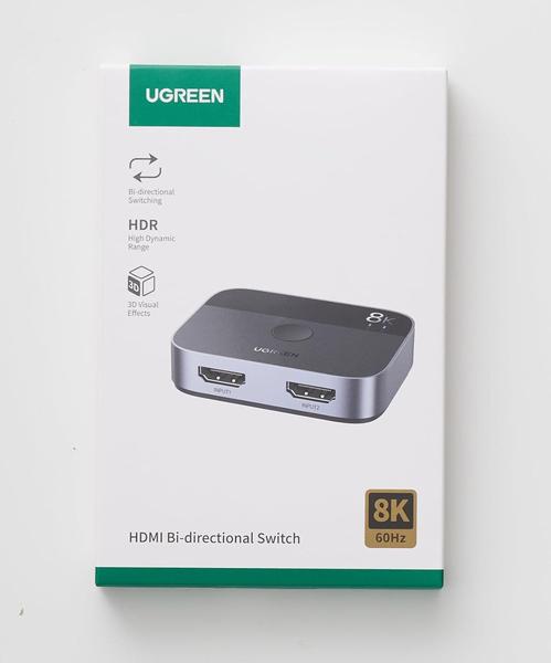 Imagem de UGREEN Divisor HDMI 2.1 8K 60Hz 4K 120Hz 1080P 48Gbps Switch Splitter 2 entrada para 1 saída