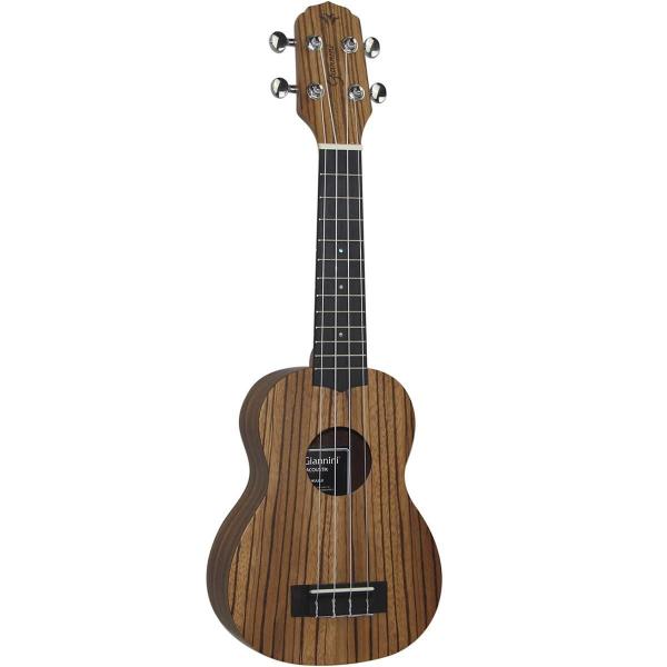 Imagem de Ukulele Acústico Giannini Guk-21 Zebrawood Soprano Com Bag