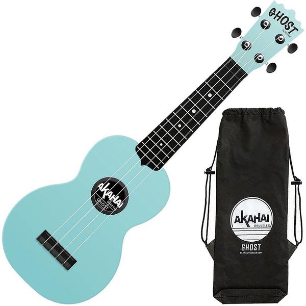 Ukulele Akahai Ghost Soprano Acústico Hawaii Moon Imagem de Ukulele Akahai Ghost Soprano Acústico Hawaii Moon