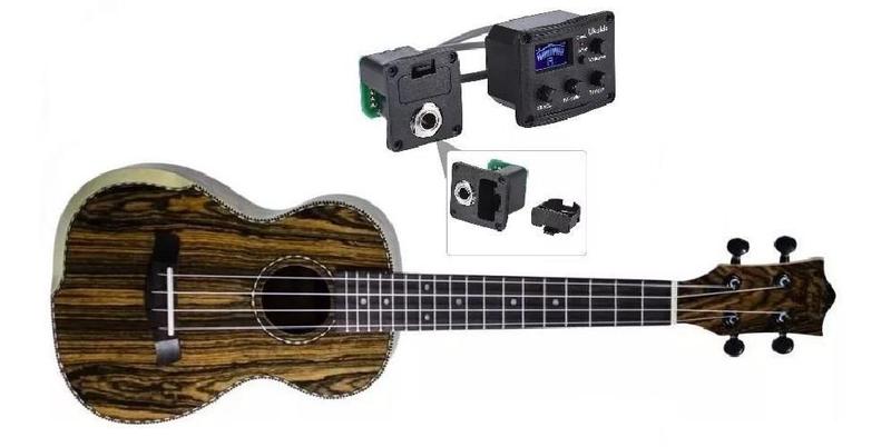 Imagem de Ukulele Concerto Elétrico Madeira Basswood Koa Ukp243 Eq Phx