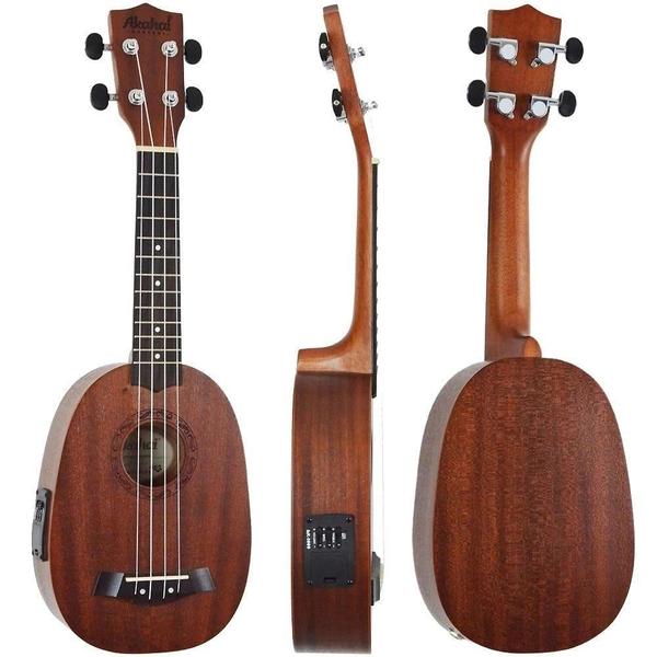 Imagem de Ukulele Elétrico Akahai Soprano Kp21e Pineapple Tobbaco Capa