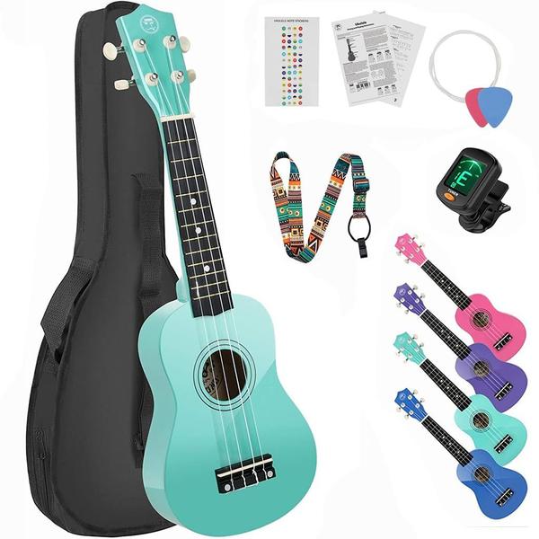 Imagem de Ukulele MUSTAR Soprano Kids para iniciantes de 21 polegadas com acesso.