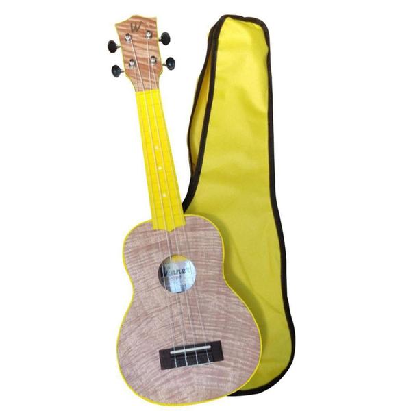 Imagem de Ukulele Soprano 21 ABS Flamed Okume Amarelo C Capa 12717