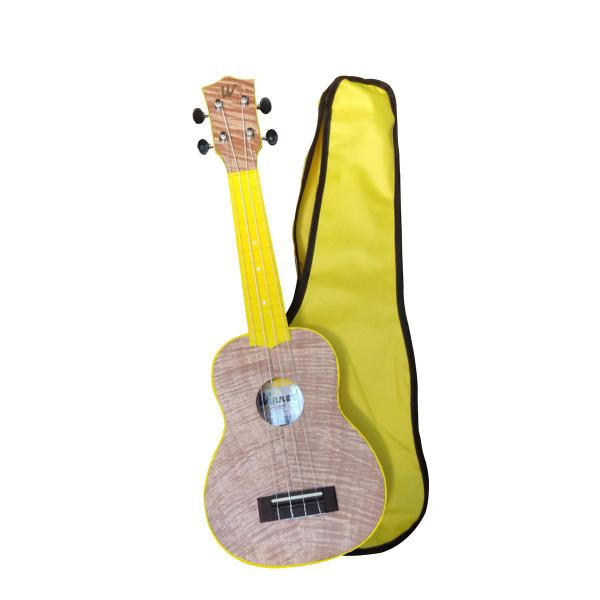 Imagem de Ukulele Soprano 21 ABS Tampo Flamed Okume Amarelo C/ Capa