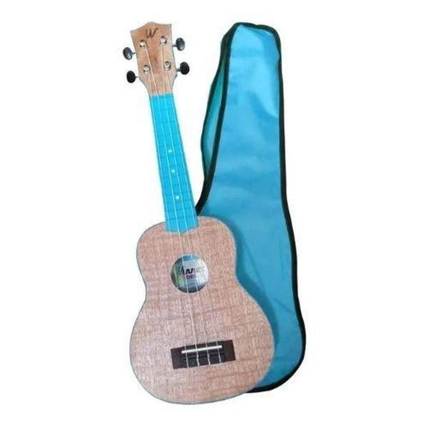 Imagem de Ukulele Winner Soprano 21 Flamed Okume Azul C/ Capa