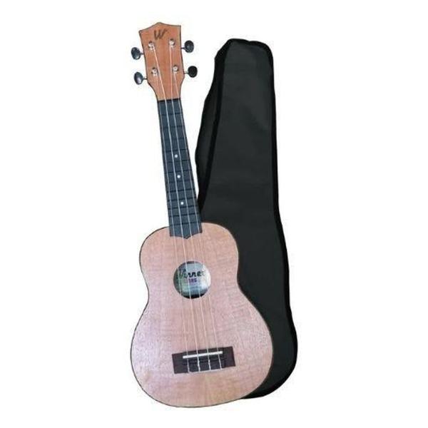 Imagem de Ukulele Winner Soprano 21 Flamed Okume Preto Natural + Capa