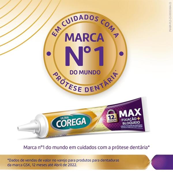 Imagem de Ultra Corega Creme Fixador Dentaduras Sem Sabor 40g