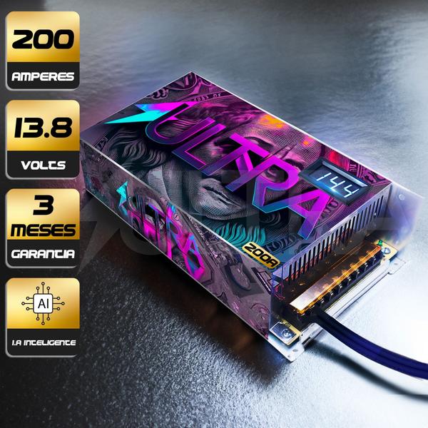 Ultra Fonte Chaveada 200A 13.8V Automotiva Amperes Japanese Demon Black Imagem de Ultra Fonte Chaveada 200A 13.8V Automotiva Amperes Japanese Demon Black