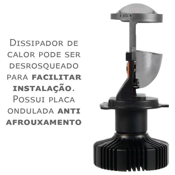 Imagem de Ultra Led H4 Mini Projetor Canhão Eliptico Shocklight 6500K