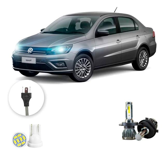 Ultra Led Nano 22000lm Volkswagen Voyage 2017-2021 Alto Baix