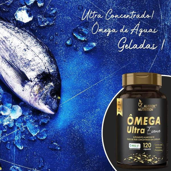 Imagem de Ultra Ômega-3 1000mg 120cáps - Rico Em Epa 990mg Dha 660mg - Alisson Nutrition