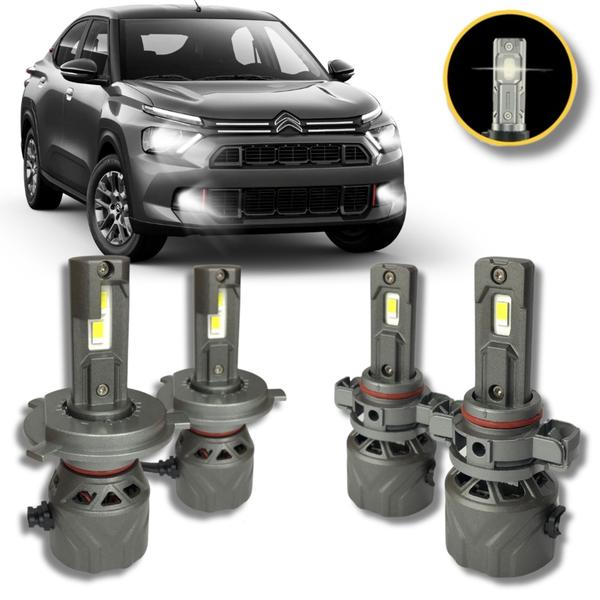 Imagem de Ultra Super Led S17x Farol Alto Baixo H4 E Milha H16 Citroen Basalt