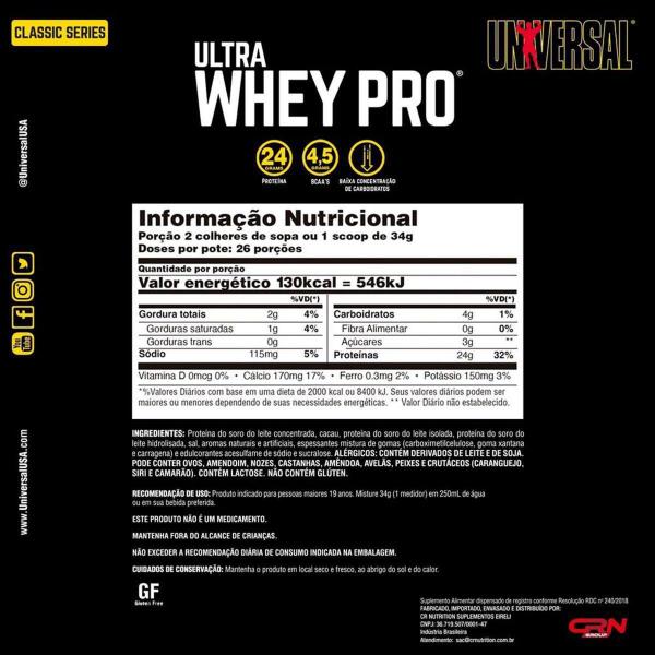 Imagem de Ultra whey pro universal 900g - morango