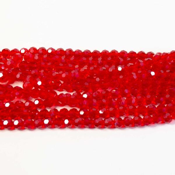 Imagem de Um Fio de Cristal Redondo 8MMVermelho TranspAprox 68Un32g