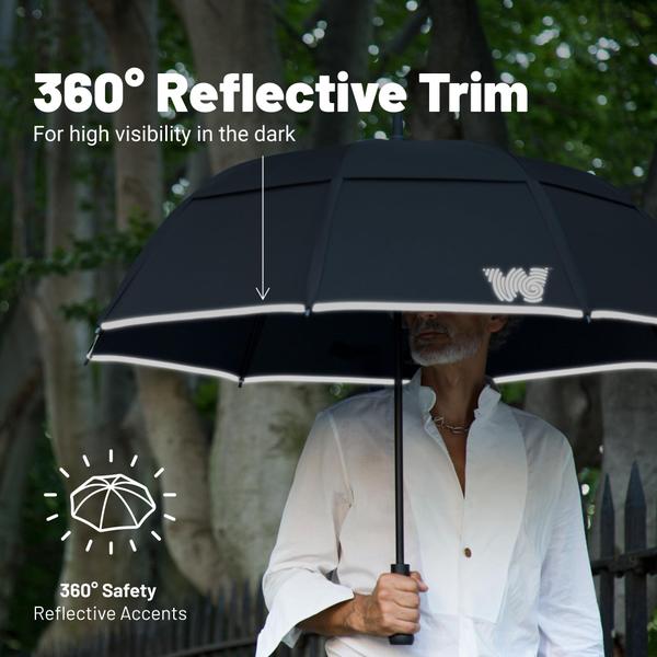 Imagem de Umbrella Weatherman Stick Windproof resiste aos ventos de 55 mph Sage