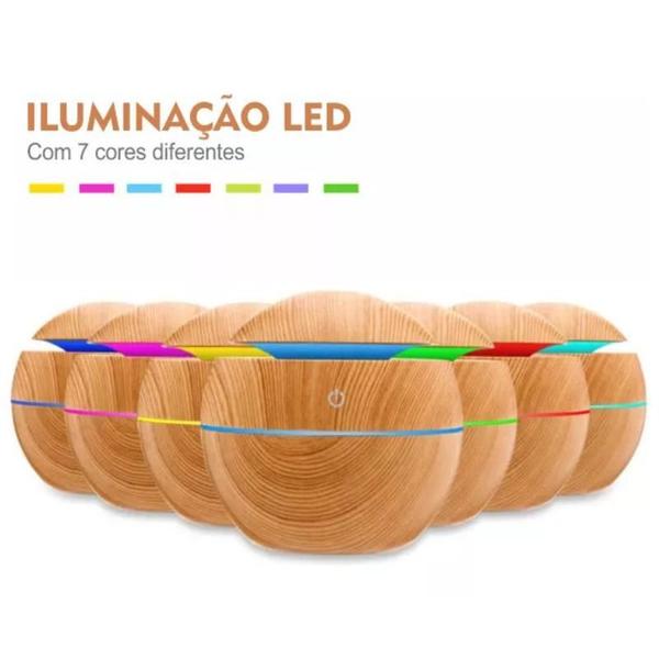 Imagem de Umidificador Ar 130ml Difusor Ultrassônico Portátil Usb Led Purificador Aroma Mini Esfera