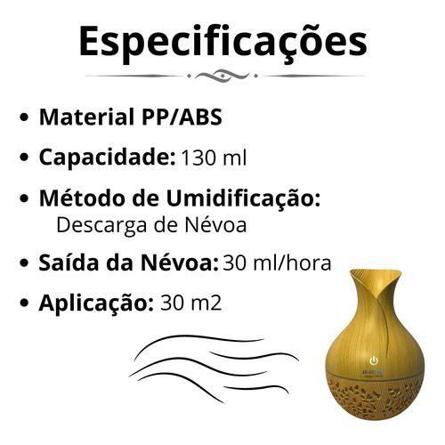 Imagem de Umidificador Ar Portátil Ultrassónico Difusor Aromaterapia