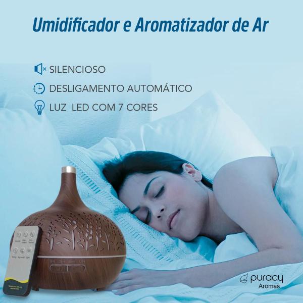 Imagem de Umidificador Aromatizador De Ar Difusor De Óleos Essenciais