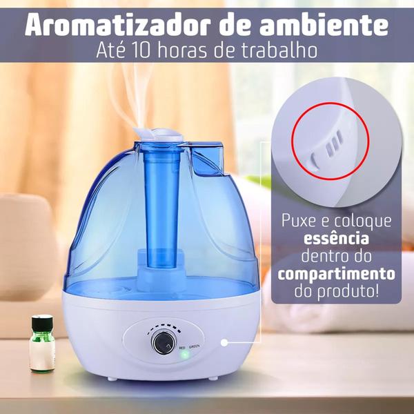 Imagem de Umidificador De Ambiente Saida 360 Ultrassônico 2,5l Bivolt