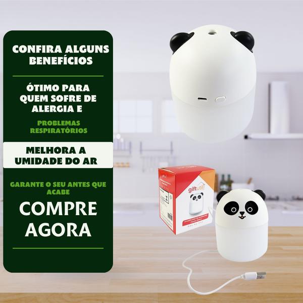 Imagem de Umidificador de ambientes 250ml coelho panda gatinho decorativo para quarto bebê presente crianças