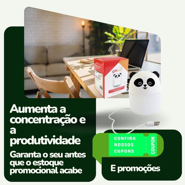 Imagem de Umidificador de ambientes 250ml coelho panda gatinho decorativo para quarto bebê presente crianças