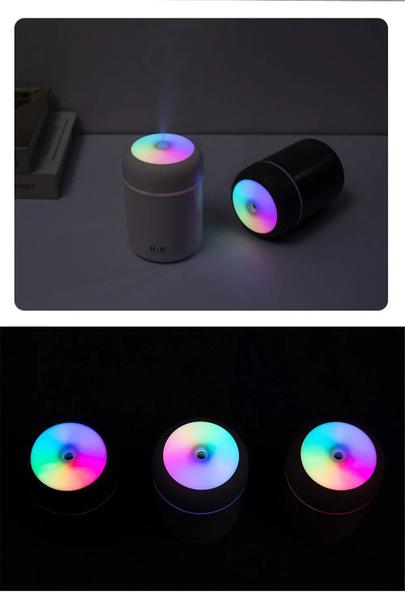 Imagem de Umidificador De Ar Aromatizador Difusor Ultrassonico Para Ambientes Conexão USB Led Rgb 300ml